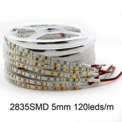 5M LED Strip light 5/8/10mm PCB 2835 SMD DC12V 60/120/240Leds/m LED Tape
