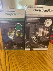 2- Halloween LED Lightshow Projection Whirl- A- Motion 1-Witches & 1-Spider/Web