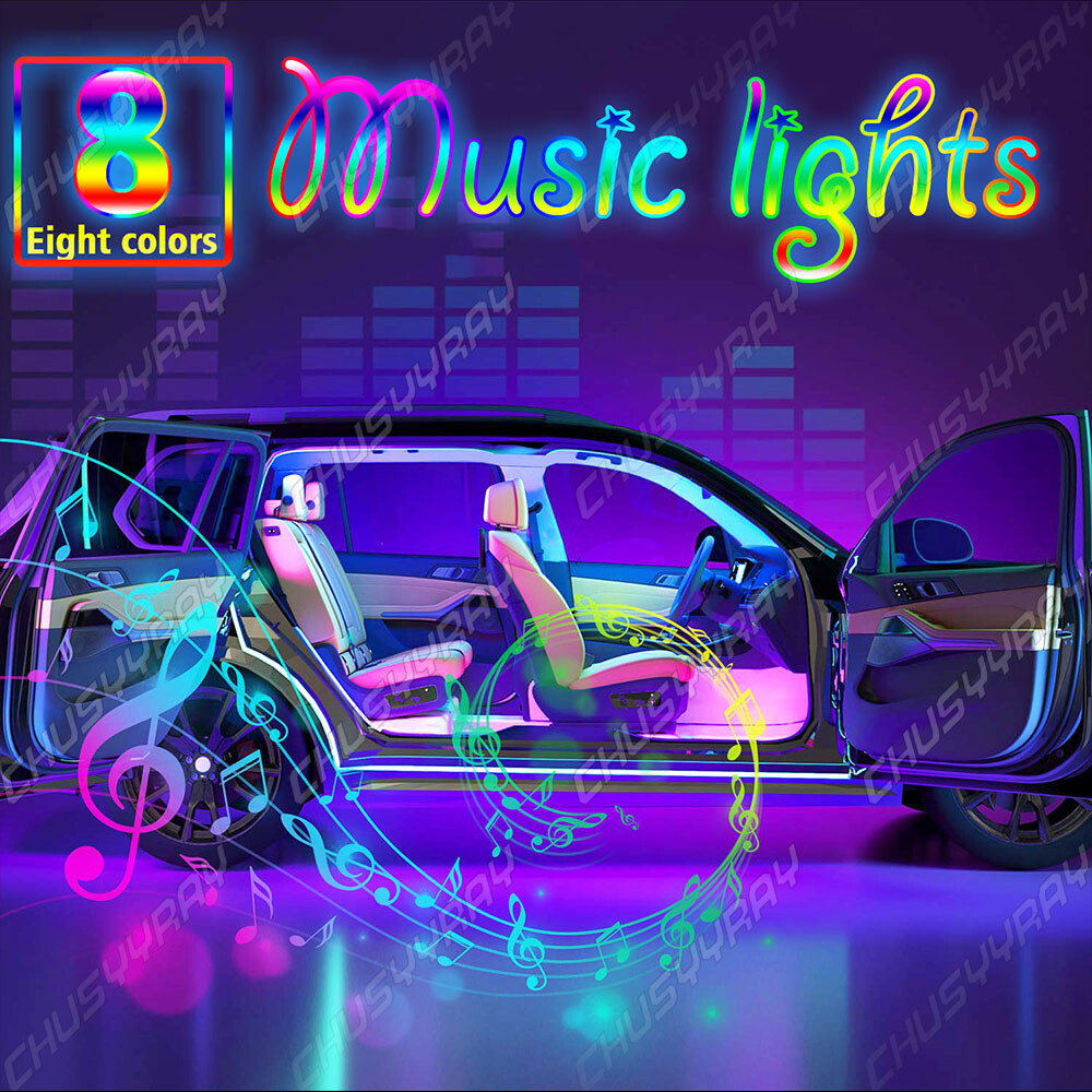 RGB Led light strip for Cars Inside car Lighting interior Glow music control