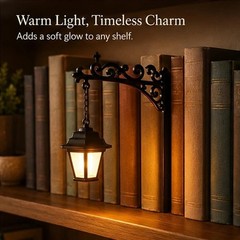 Mini Library Lantern Bookshelf Lamp Book Shelf Lighting Decor Night Light