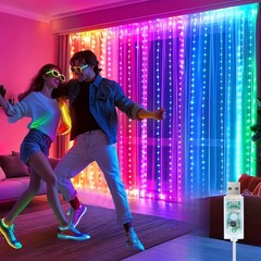LED Curtain Lights 9.8FT Colorful Modern Ambient USB String Lights X-Zen Decor