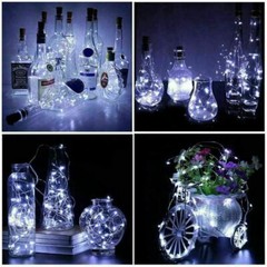 10 X Wine Bottle String Light 20 LED Stopper Cork Shaped Night Decor Fairy Light