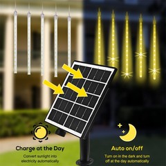 16 inch 16 Tubes Meteor Shower Rain Tree String Lights Garden Party Xmas Outdoor
