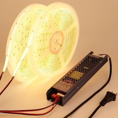 24V COB LED Strip Light Outdoor Waterproof 65.6ft (2 Rolls of 32.8ft), 3000K …