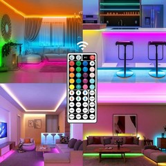 12LEDs/m Smart RGB LED Strip Lights with App Remote Control for Room