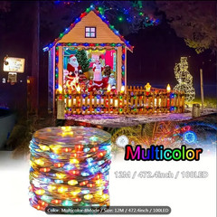 100 LED Solar Fairy String Light Copper Wire Outdoor Waterproof Garden Decor