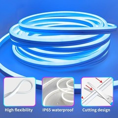 100Ft LED Neon Rope Lights with App and Remote Control, IP65 Waterproof Neon Str