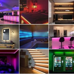 16.4FT 12V 24V 5M COB 480leds/m LED Flexible Strip light Tape Lights Bar Room US