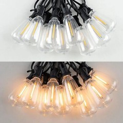 Outdoor Led String Light Plug in 50FT LED Lights with 25 Shatterproof 2700K ST38