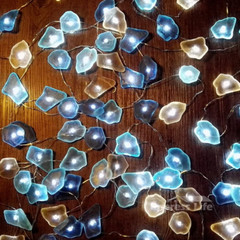 10Ft 40 LED String Light Sea Glass Festive Beach Themed Multi-Function Remote