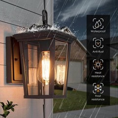 Classy Leaves Black Outdoor Wall Lights Exterior Light Fixture Modern Outdoor