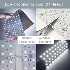 4-Pack LED Backlight Sheet 24V 36W 6000K White, 19.3X9.6 inches Each Unit, Di…