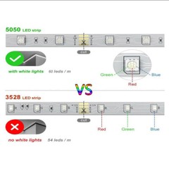 16FT 12V 300 LED Strip Light 3528 5050 5630 SMD RGB Ribbon Tape Waterproof Lamp