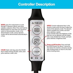 5V USB RGB Light USB Powered 13.2ft/4M (2pcs x 6.6ft) 240LEDs Flexible SMD 50…