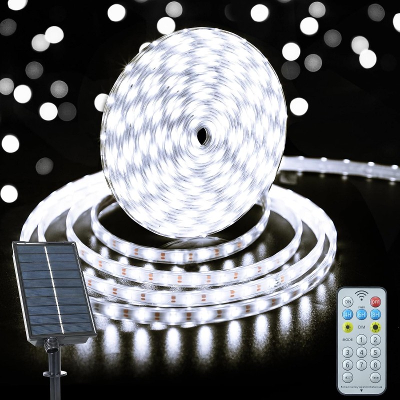 Solar Strip Lights Outdoor,Waterproof LED Strip Lights for Camping