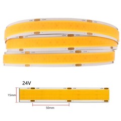 Ultra Bright COB LED Strip Light 24V 15mm Width 640Led/M For Aluminium Channel