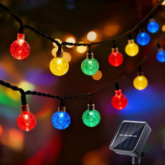 Solar String Lights Outdoor Waterproof IP65 9.3 Feet Patio Lights with 20 LED Cr