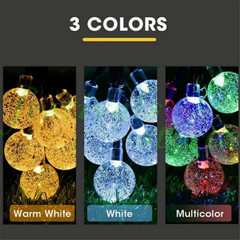 8 Modes 50 LED Solar Light Outdoor Garden Party Waterproof Ball String Lights