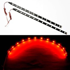 High Power 12″ Red LED Strips – Waterproof Accent Lights for Cars & Motorcycles
