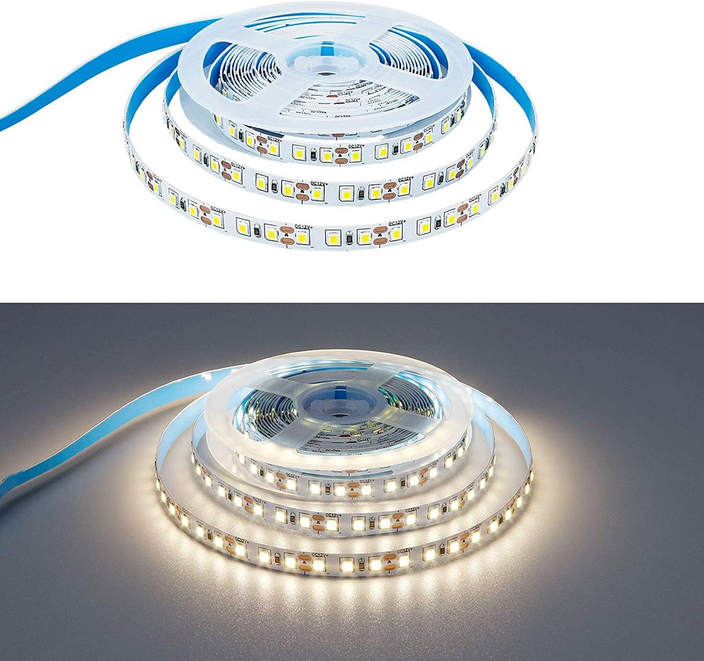 12V 5M 2835 600LEDs Natural White 4000K Flexible LED Strip Lights Non-waterproof