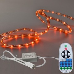 Red LED Rope Lights with Remote, Cuttable Connectable Flexible Tube Lights 8Mode