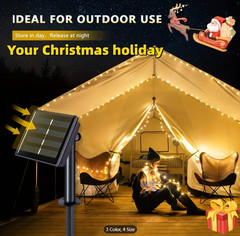 100 LED Solar Fairy String Light Copper Wire Outdoor Waterproof Garden Decor