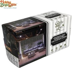 Holiday Bright Lights 768 LED Curtain Lights Warm White 4×8.5FT Connectable