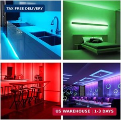DAYBETTER Led Strip Lights 100 ft Smart with App Remote Control, 5050 RGB for Be