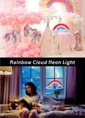 Neon Sign Light, Neon Rainbow Light for Kids USB Powered Rainbows LED Signs f…
