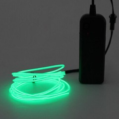 Battery Powered Neon LED Lights Glow EL Wire String Strip Rope Tube Party Decor