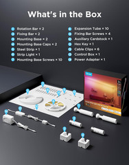 Smart RGBWWIC LED Strip Lights, 19.7Ft, Music Sync, Works with Alexa & Google
