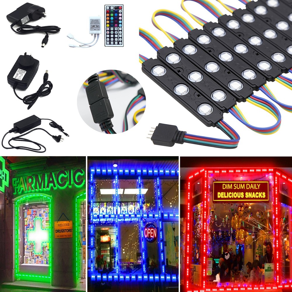 20-400Pcs RGB 5050 SMD LED Module Lights For Storefront Window Letter Sign Lamp