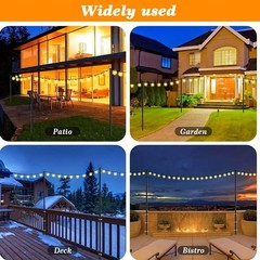 6 Pack 11.1Ft String Light Poles Outdoor Metal Branch Light Stand