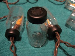 10 Clear Glass Mini Mason Jar Deco String Light Set Silicone Bulb Ornament Globe