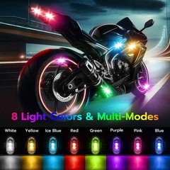 Magnetic 4-Pc Wireless LED Strobe Lights for Cars & Bikes – Waterproof, USB,