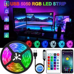 50-100FT LED Strip Lights for Room TV PC Back Light 5050 RGB Bluetooth APP USB