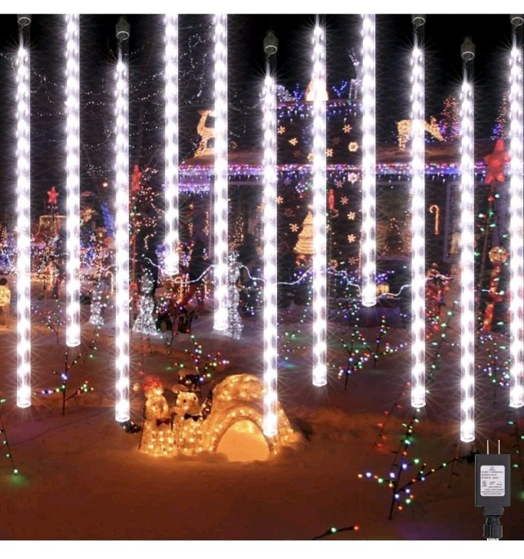 360 LED 16.9 Inch 10 Tubes Meteor Shower Lights Waterproof Falling Rain Drop