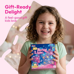3D String Art Kit for Kids, Light up String Light Toy with 30 Multi-Colored LED