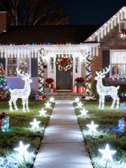 Cool White 20 Tubes Meteor Shower Icicle Lights 480 LED Raindrop Lights with …