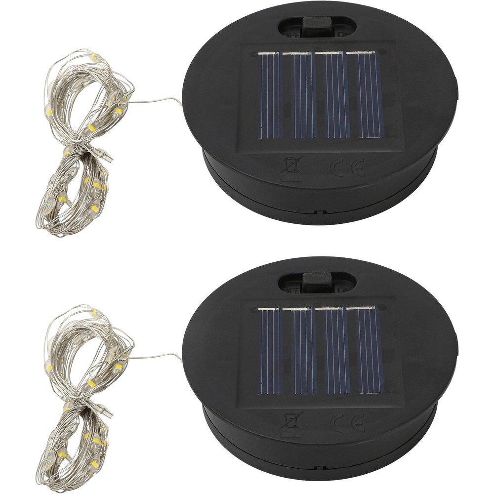 Solar Light Lantern Replacement Top 2 Pack 6cm/2.4inch Round Panel Lid with S…