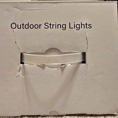 Outdoor String multi color lights, 16 Plastic Bulbs, Brand New In Box!