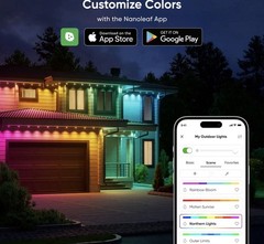 Nanoleaf Smart Multicolor Permanent Outdoor Lights Smarter Starter Kit 50ft 15m
