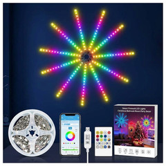 RGB Firework LED Strip Lights, Music Sync with APP Remote Control, USB Powered