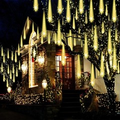 Christmas Lights Outdoor, Certified Falling Rain Drop Light 8 Tubes 192 LED …