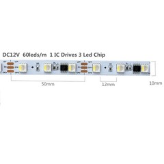 12V 24V TM1814 5050 RGBW RGBWW 4in1 5M 300leds LED Pixel Strip Light Addressable