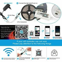 5m/10m/15m/20m LED Strip Light 5050 SMD RGB Waterproof WIFI IR Controller DC 12V