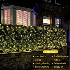 Solar Powered Net Lights for Tree Fence Wall Roof Backyard Christmas Decor