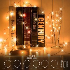 4 Pack Green Wire Fairy Lights Battery Operated Twinkle Lights