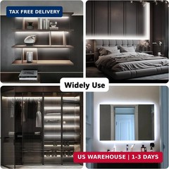 dalattin White LED Strip Lights, 20ft Dimmable Super Bright 24V Led Tape Light 6