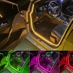 12/24V Flexible COB LED Strip Light 384/528LEDs High Density Tape Car Boat Decor